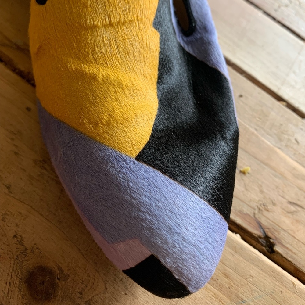 Viajiyu Flats made in Italy color blocked 90’s vibe loafers size 41 - Picture 3 of 7